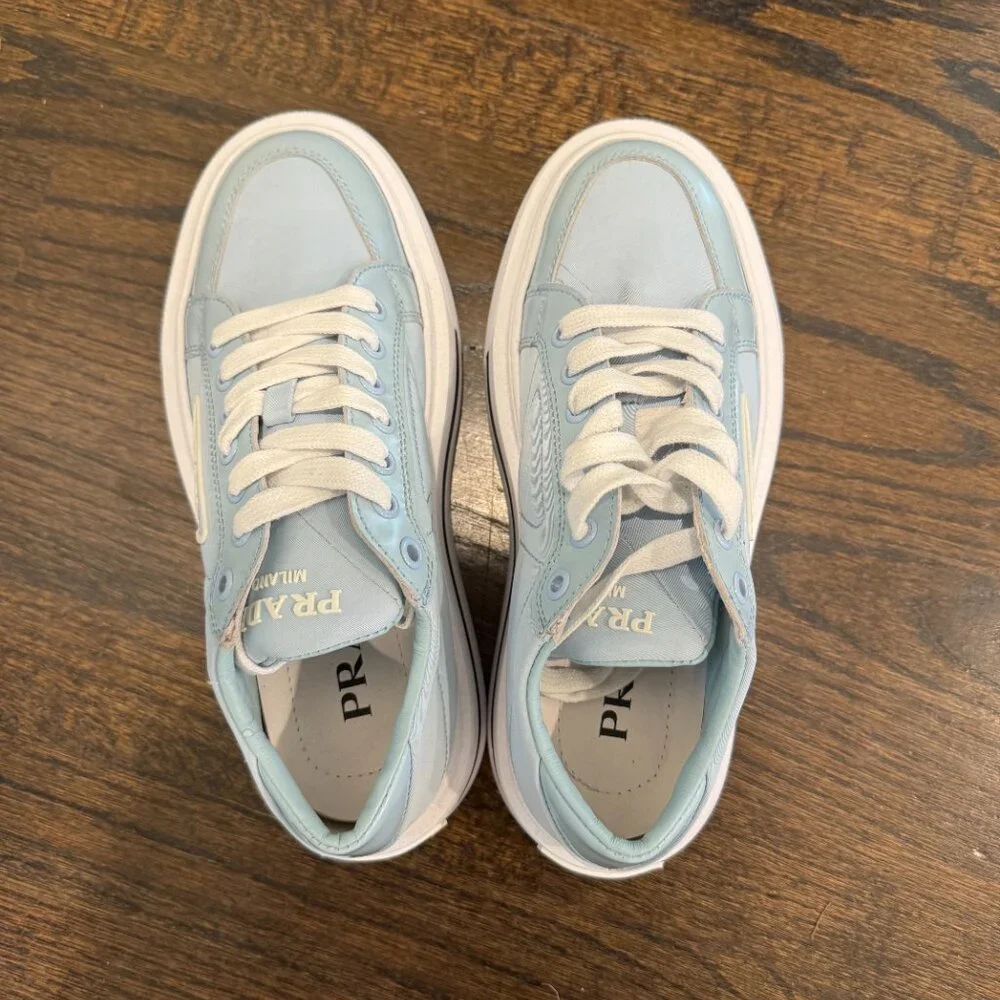 Prada Powder Blue Sneakers, Size 39 - Picture 3 of 4